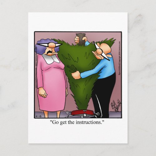 Christmas Tree Holiday Humor Postcard