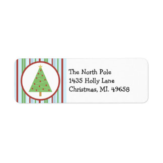 Christmas Tree Holiday Label