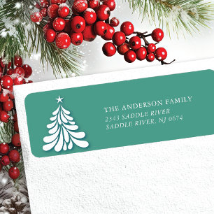 Christmas Tree Holiday Label