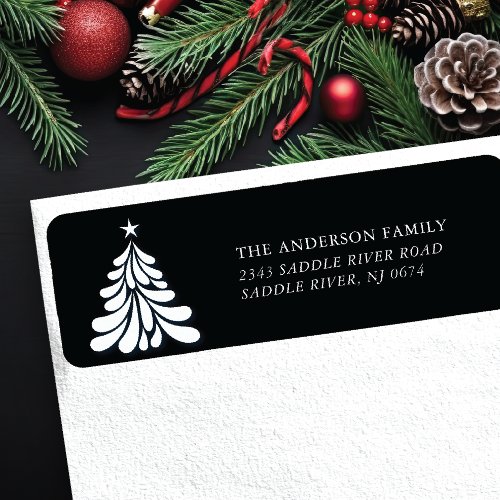 Christmas Tree Holiday Label