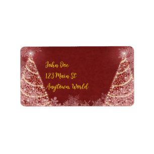 Christmas Tree Holiday Label