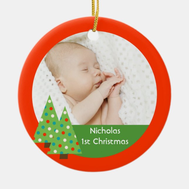 Christmas Tree Holiday Ornament (Front)