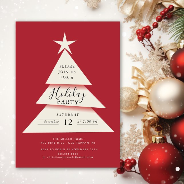 Christmas Tree Holiday Party Invitation (Creator Uploaded)