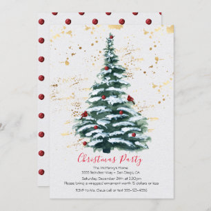 Christmas Tree Holiday Party Invitation