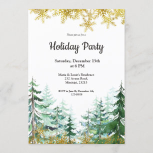 Christmas Tree Holiday Party invitation Winter