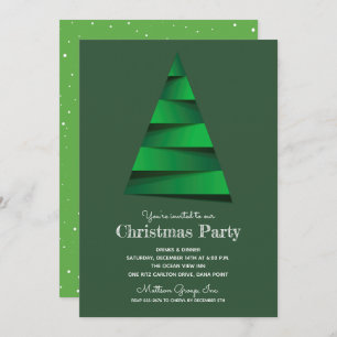 Christmas Tree Holiday Party Invitations