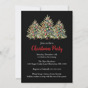 Christmas Tree Holiday Party Invite