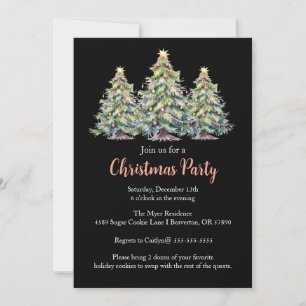 Christmas Tree Holiday Party Invite
