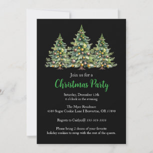 Christmas Tree Holiday Party Invite