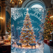 Christmas Tree Holiday Party Winter Wonderland