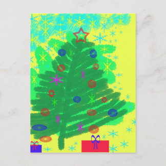 Christmas Tree Holiday Postcard