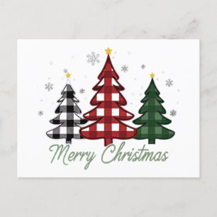 Christmas tree  holiday postcard