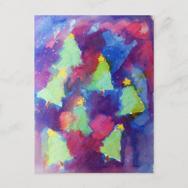 CHRISTMAS TREE HOLIDAY POSTCARD (Front)