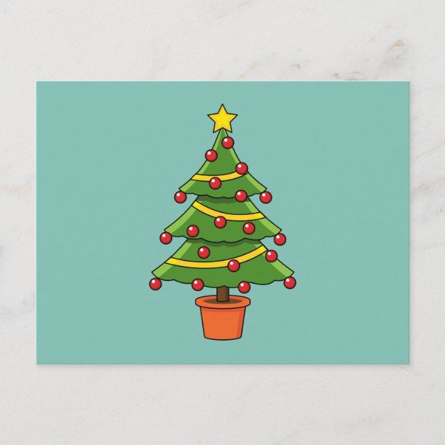 Christmas Tree Holiday Postcard (Front)