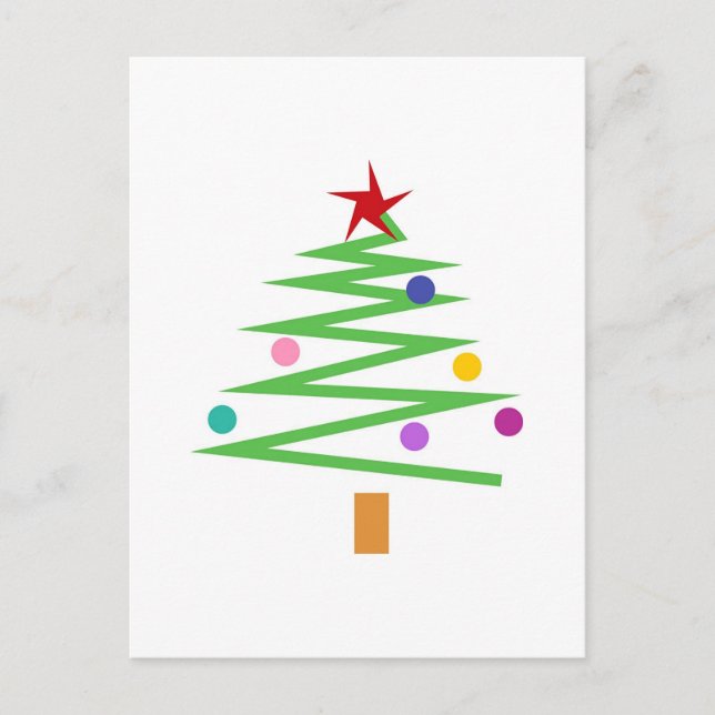 Christmas Tree Holiday Postcard (Front)
