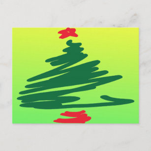 Christmas Tree Holiday Postcard