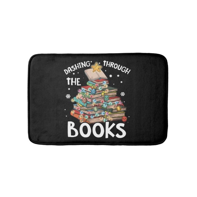 Christmas Tree Holiday Reading Reader Pajamas Bath Mat (Front)