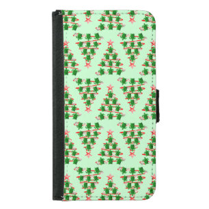 Christmas Tree Holiday Sea Turtles on Green Samsung Galaxy S5 Wallet Case
