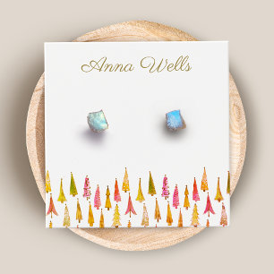 Christmas Tree Holiday Square Earring Display Card