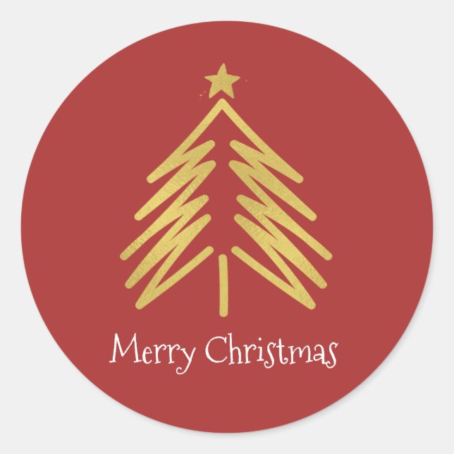 Christmas Tree Holiday Sticker (Front)