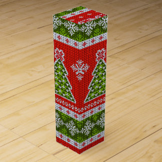 Christmas Tree Holiday Sweater Wine Box