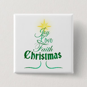 Christmas Tree Holiday Word Art Button