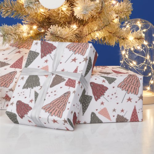 Christmas Tree Holiday Wrapping Paper Festive