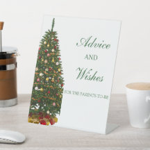 Christmas Tree Holly Winter Baby Shower