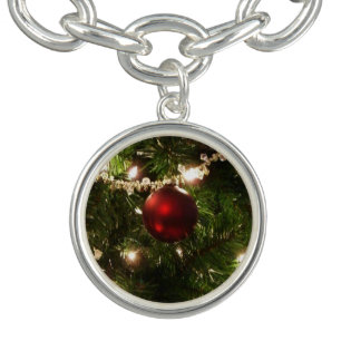 Christmas Tree I Holiday Pretty Green and Red Bracelet