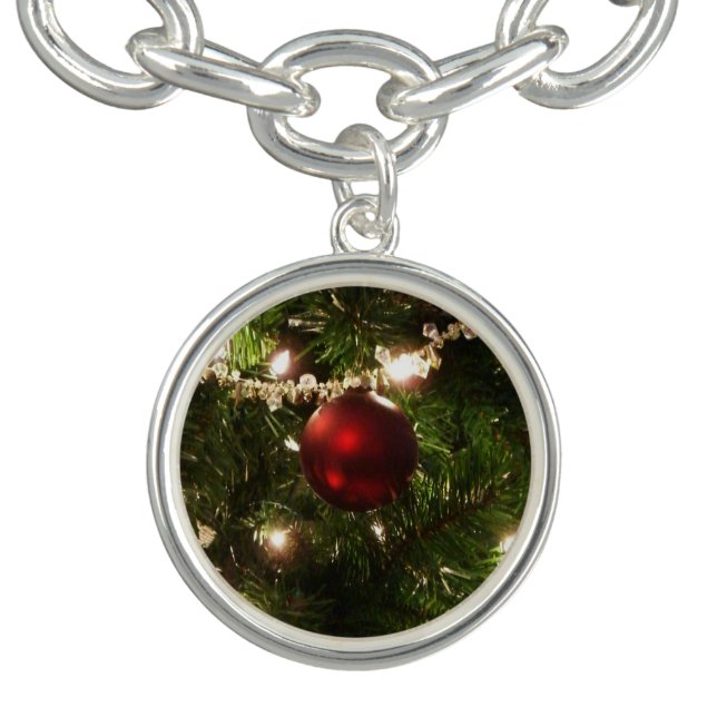 Christmas Tree I Holiday Pretty Green and Red Bracelet (Design)