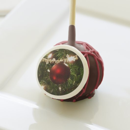 Christmas Tree I Holiday Pretty Green and Red Cake Pops (Front Insitu)