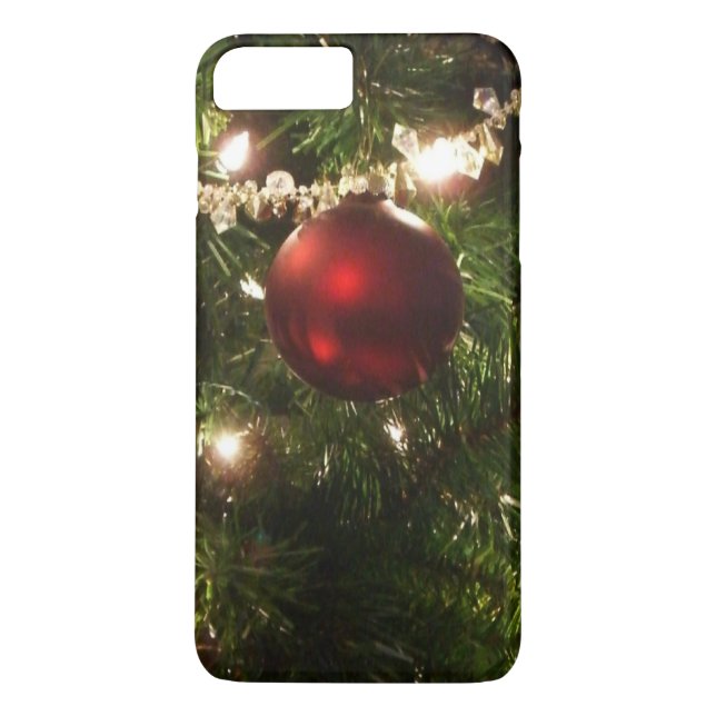 Christmas Tree I Holiday Pretty Green and Red Case-Mate iPhone Case (Back)