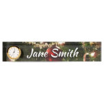 Christmas Tree I Holiday Pretty Green and Red Desk Name Plate