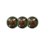 Christmas Tree I Holiday Pretty Green and Red Golf Ball Marker