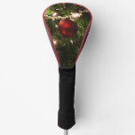 Christmas Tree I Holiday Pretty Green and Red Golf Head Cover