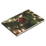 Christmas Tree I Holiday Pretty Green and Red Guest Book