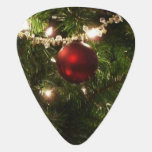 Christmas Tree I Holiday Pretty Green and Red Guitar Pick