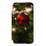 Christmas Tree I Holiday Pretty Green and Red Wallet Case For iPhone SE/5/5s