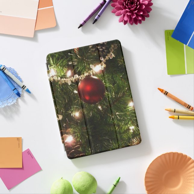 Christmas Tree I Holiday Pretty Green and Red iPad Air Cover (In Situ)