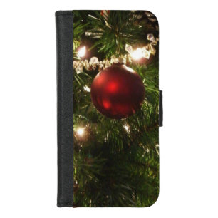 Christmas Tree I Holiday Pretty Green and Red iPhone 8/7 Wallet Case