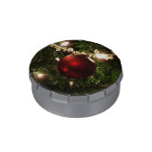 Christmas Tree I Holiday Pretty Green and Red Jelly Belly Tin (Side)