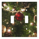 Christmas Tree I Holiday Pretty Green and Red Light Switch Cover