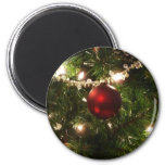 Christmas Tree I Holiday Pretty Green and Red Magnet
