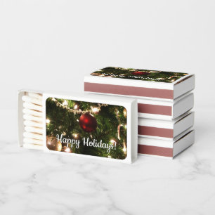 Christmas Tree I Holiday Pretty Green and Red Matchboxes