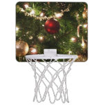 Christmas Tree I Holiday Pretty Green and Red Mini Basketball Hoop