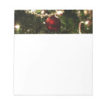 Christmas Tree I Holiday Pretty Green and Red Notepad