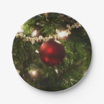 Christmas Tree I Holiday Pretty Green and Red Paper Plates