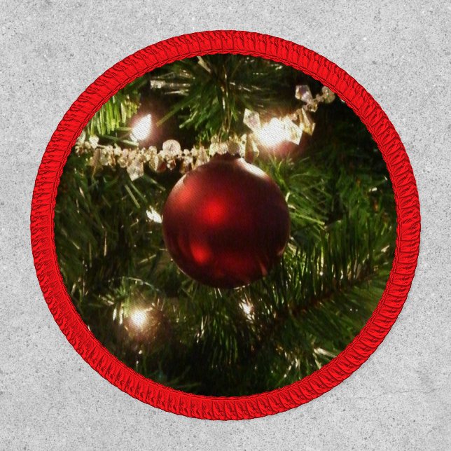 Christmas Tree I Holiday Pretty Green and Red Patch (Front)