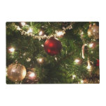 Christmas Tree I Holiday Pretty Green and Red Placemat