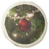 Christmas Tree I Holiday Pretty Green and Red Sugar Cookie (Front)